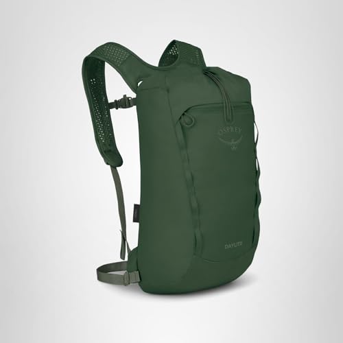 Osprey Daylite Cinch Backpack - Lightweight Travel Bag for Hikes, Festivals, and Everyday, Seaweed Green Amazon Exclusive