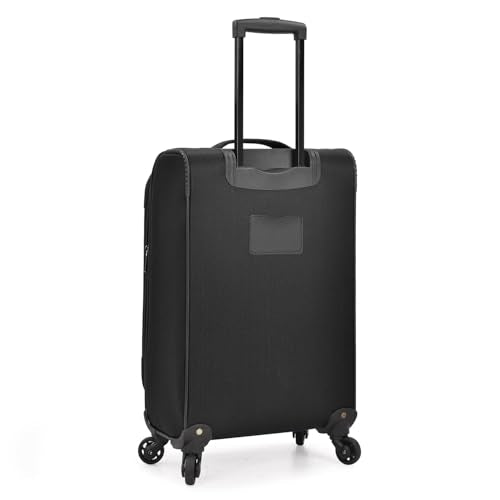 U.S. Traveler Aviron Bay Expandable Softside Luggage With Spinner Wheels, Black, Carry-on 23-Inch