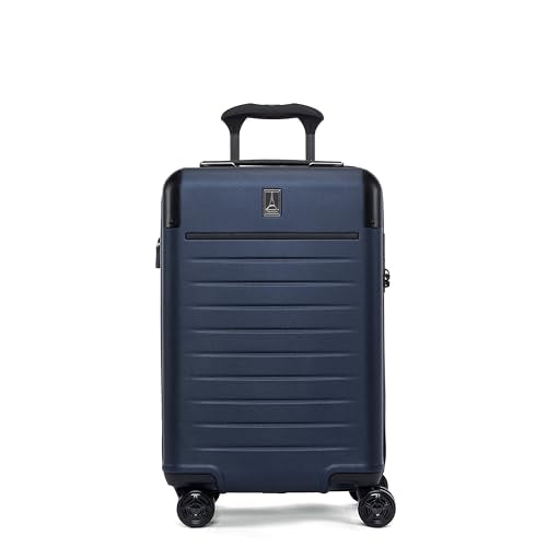Travelpro Platinum Elite Hardside Expandable Carry on Luggage, 8 Wheel Spinner, TSA Lock, Hard Shell Polycarbonate Suitcase, Aviator Navy, Carry on 21-Inch