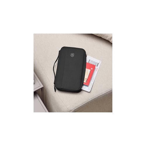 Victorinox Travel Essentials, Travel Organizer, Zippered Document Holder with RFID - Black