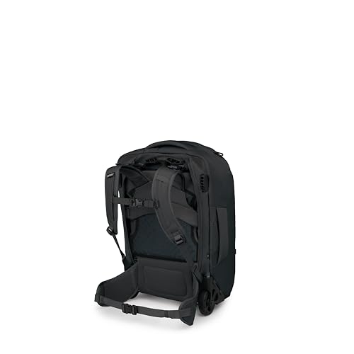 Osprey Farpoint Fairview 36L Wheeled Travel Pack - Carry On Luggage with Wheels - Rolling Backpack Travel Bag, Black