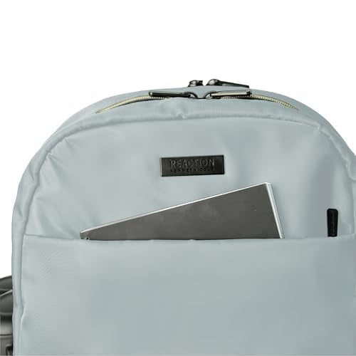 Kenneth Cole REACTION Madison Square Lightweight Hardside Chevron Expandable Spinner Luggage, Slate, 2-Piece (20" Carry On + Sophie Backpack)