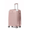 Gabbiano Vintage 3-Piece Luggage PC Hard Shell Set – Expandable Polycarbonate Luggage Set with Spinner Wheels, TSA Lock, Hardside Vintage Luggage Sets (Rose Gold, Carry-On 21")