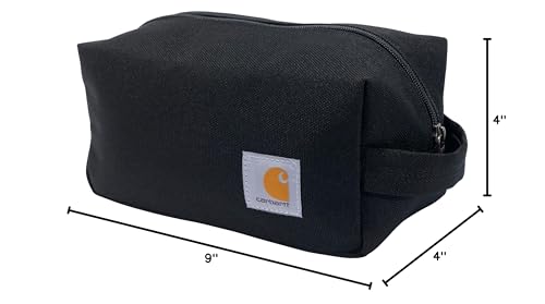 Carhartt Durable Travel Kit, Organize Essentials W/the Water Resistance Toiletry Bag, Black
