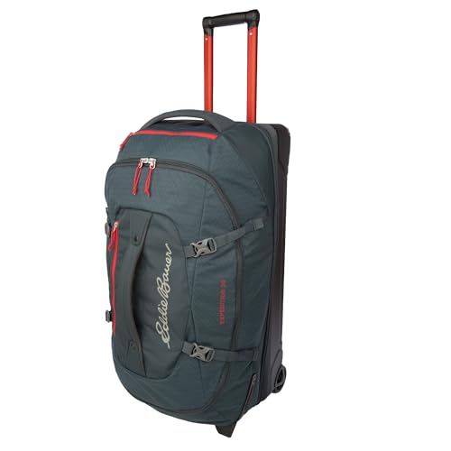 Eddie Bauer Expedition Rolling Duffel Bag with Wheels | Travel | Check-In | Luggage | Rugged | Durable - Storm, 30"