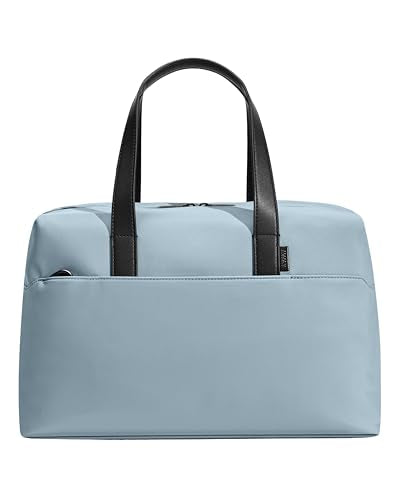 Away Amazon Exclusive The Everywhere Bag - Airline Approved Carry-On Bag with Padded Laptop Pocket, Detachable Shoulder Strap - Water-Repellent Carry-On Duffle Bag - Sky Blue