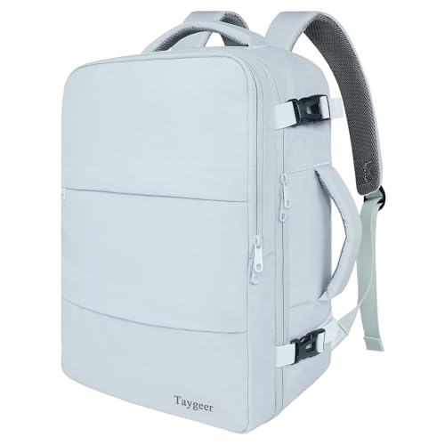 Taygeer Carry On Backpack, 35l Travel Backpack for Women Airline Approved, Cute Underseat Personal Item Travel Bag With Shoe Compartment, Casual Daypack Gifts for Friend Hiking Outdoor Weekend,Blue