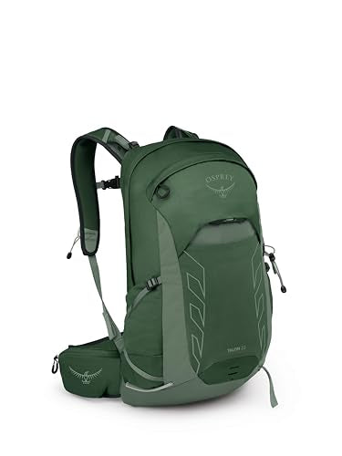 Osprey Talon 22L Men's Lightweight Hiking Backpack - Small Daypack for Travel & Camping, Green Canopy/Pine Leaf