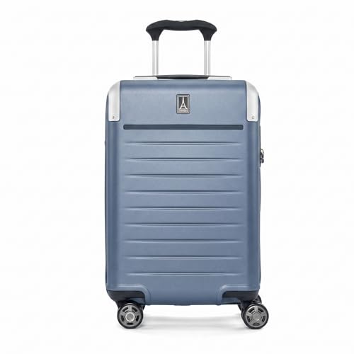Travelpro Platinum Elite Hardside Expandable Carry on Luggage, 8 Wheel Spinner, TSA Lock, Hard Shell Polycarbonate Suitcase, Dark Sky Blue, Carry on 21-Inch
