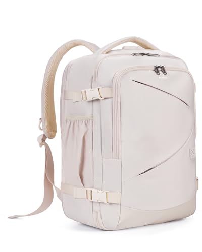 ECOHUB Carry On Travel Backpack, Expandable Airlines Personal Item Bag 18x14x8, Water Resistant 17 inch Laptop Backpack Flight Approved, 12 Pockets 30L Work Backpacks with Wet Pocket & Cable Slot