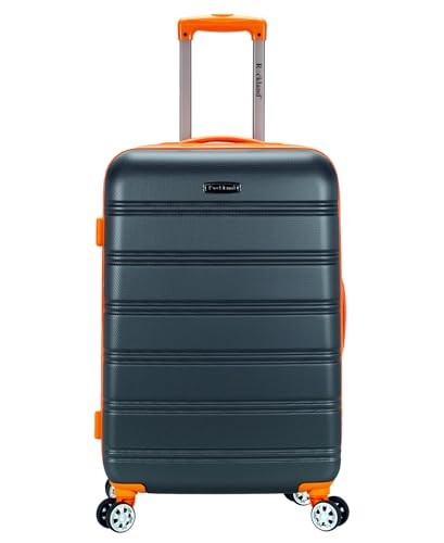 Rockland Melbourne Hardside Expandable Spinner Wheel Luggage, Medium 24", Charcoal