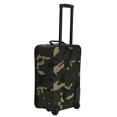 Rockland Fashion Softside Upright Luggage Set,Expandable, Wheel, Telescopic Handle, Camouflage, 2-Piece (14/19)