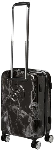 BEBE Reyna 21" Hardside Carry-on Spinner Carry-On Luggage, Black Marble