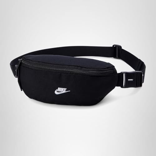 Nike Heritage Waistpack 2.0 (Small), Black/Black/White, MISC
