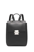 Calvin Klein Clove Triple Compartment Flap Backpack, Black/Silver, One Size