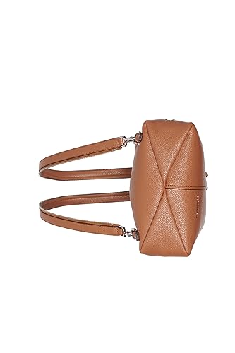 Calvin Klein Women's Myra Backpack for Women – Vegan Leather Convertible Sling Backpack, 2 Pockets, Caramel, One Size
