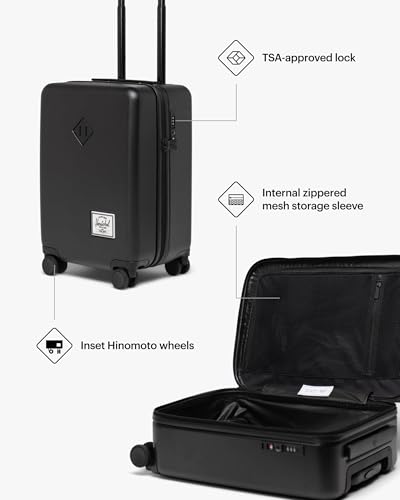 Herschel Supply Co. Unisex Heritage Hardshell Luggage, Ash Rose, Carry on - 19 Inch