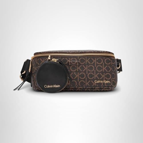 Calvin Klein Millie Novelty Belt Bag, Brown/Khaki/Black, One Size