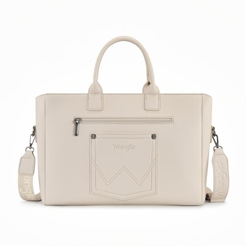 Wrangler Work Tote Bag for Men and Women Business Teacher Bag Large Capacity Briefcase Handbag Messenger Bag with Adjustable Strap and Multi Pockets WG484-8119TN