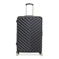 Kenneth Cole REACTION Madison Square Lightweight Hardside Chevron Expandable Spinner Luggage, Black, 24-Inch Checked