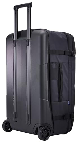 Thule Aion 70cm Wheeled Duffel - Wet/Dirty storage pocket - Smooth rolling wheels - Interior compression straps - Lockable exterior zippers - 100% recycled fabrics - Waxed, PFC-free fabric