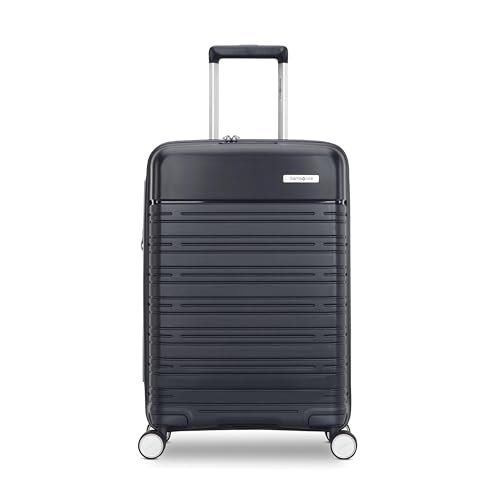 Samsonite Elevation Plus - Carry-On Hardside Luggage - Scratch Resistant Polypropylene Shell, RightHeight™ Adjustable Handle, Integrated AirTag Holder, TSA Lock, WetPak™ Compartment - Midnight Blue