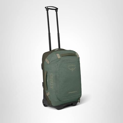 Osprey Transporter 40L Wheeled Travel Duffel Bag - Lightweight Carry On Rolling Suitcase for Men and Women, Pine Leaf