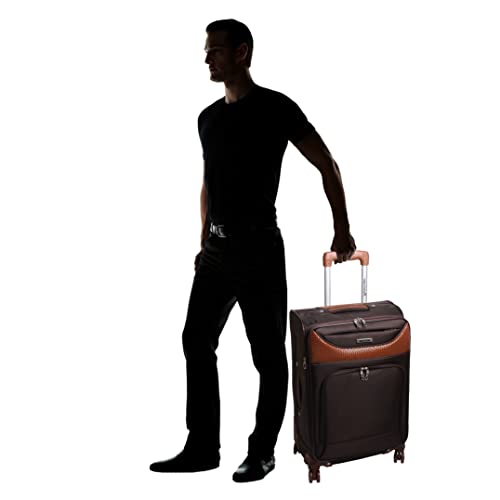 Pathfinder 24 Inch Luggage with Spinner Wheels Softside Expandable Medium Suitcase