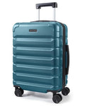 LIGHT FLIGHT Carry On Luggage 22x14x9 Airline Approved, Expandable Carry On Suitcases with Wheels, Lightweight Luggage, Durable Hard Shell 20 Inch Rolling Suit Case for Men Women Travel,Teal Blue