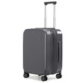mixi 20 Inch Expandable Carry on Luggage 22x14x9 Airline Approved Suitcases with Spinner Wheels, Hardside Rolling Travel Suitcase PC with TSA Lock, Rock Gray