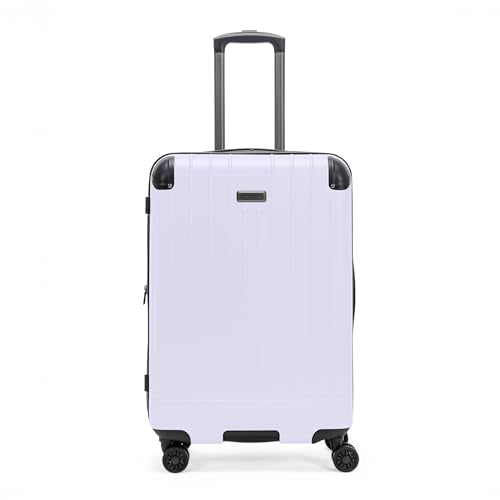 Flying Axis Collection Lightweight Hardside Expandable 8-Wheel Spinner Luggage, Lavender, 24-Inch Checked
