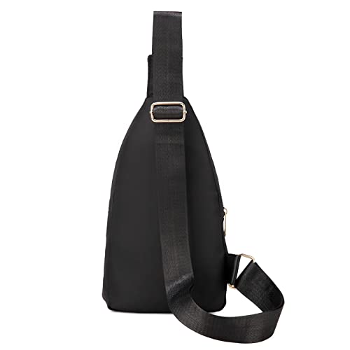 AOSTIHOT Small Sling Backpack for Women, Chest Bag Daypack Crossbody for Travel Sport Running Hiking Black