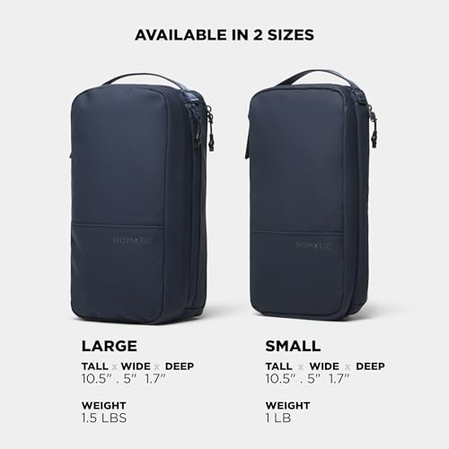 NOMATIC Toiletry Bag for Travel - Great for Travel Size Toiletries - Travel Essentials Wash Bag - Makeup Bag, (Navy), Large V2