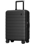 LUGGEX Carry On Luggage 22x14x9 Airline Approved,HUP3 Accelerate Access with DiHook, Handy Pouch, 20 inch Expandable Hard Shell Suitcases with Spinner Wheels (EX-Enhance,Reef Black,20 Inch,37L-41L)