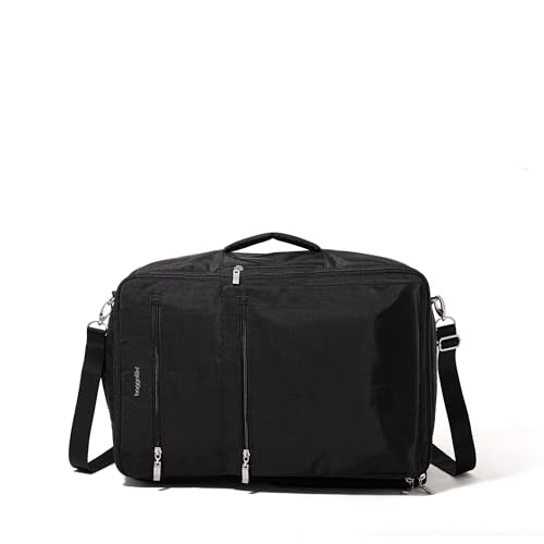 Baggallini Tandem Convertible Travel Backpack with 16" Laptop Padded Laptop Compartment, RFID, Water Repellent, Luggage Sleeve
