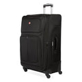 SWISSGEAR Sion Softside Expandable Spinner Luggage Durable Lightweight Travel Suitcase, Black, Checked-Large