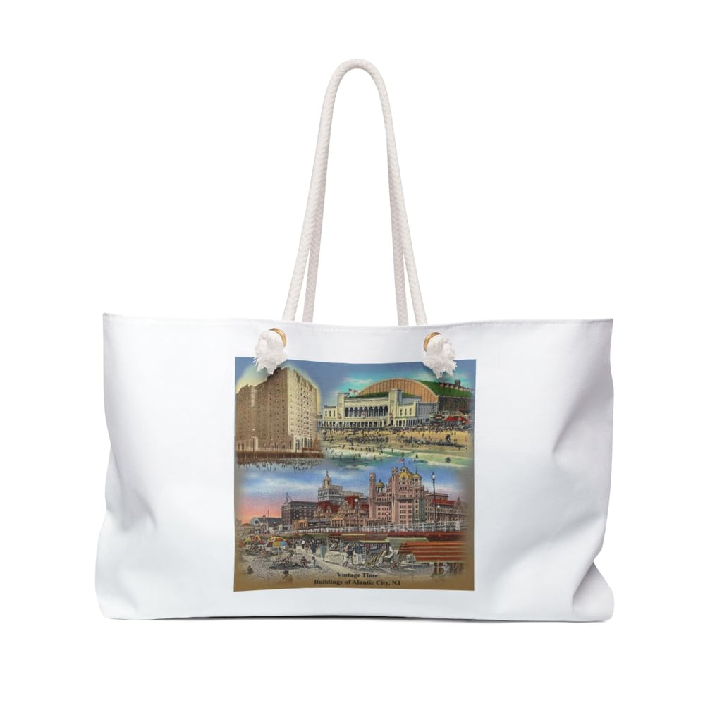 3dRose Buildings of Atlantic City, Vintage Weekender Bag