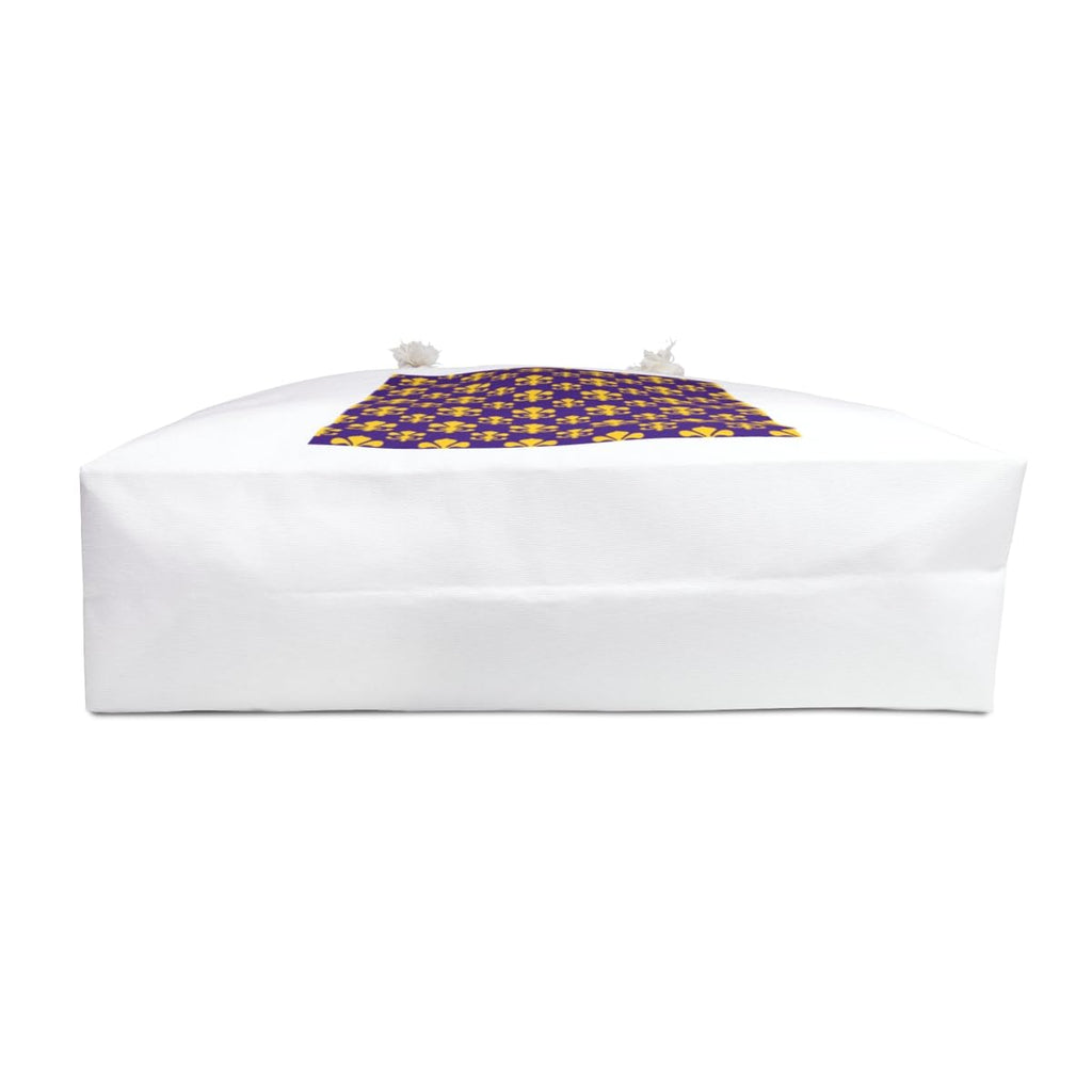 3dRose Fleur de lis pattern in LSU colors Dark Purple and Canary Yellow Weekender Bag