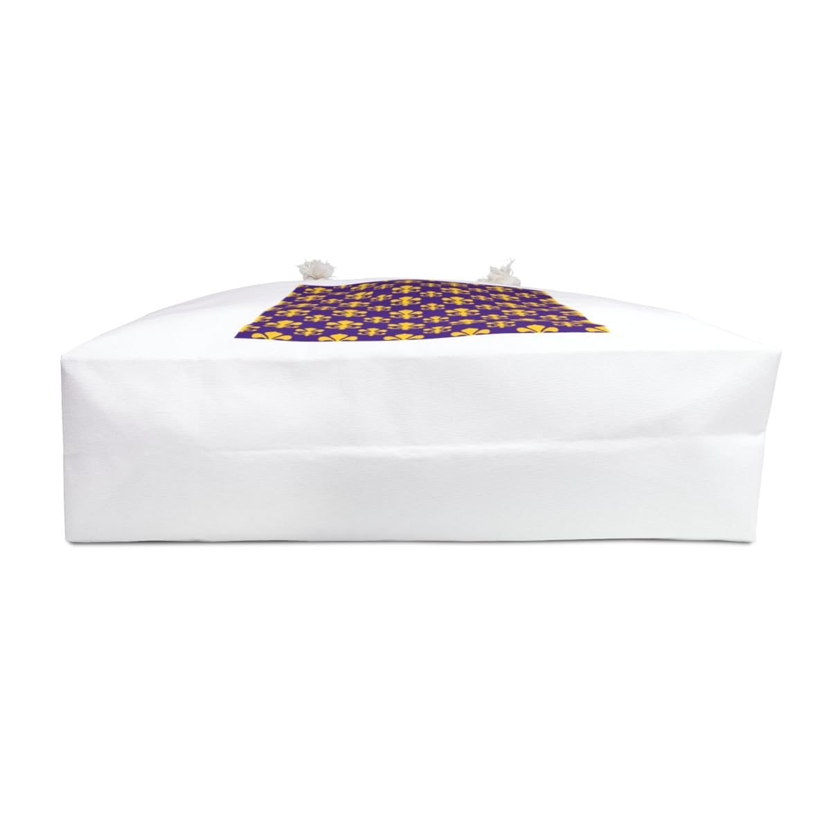 3dRose Fleur de lis pattern in LSU colors Dark Purple and Canary Yellow Weekender Bag