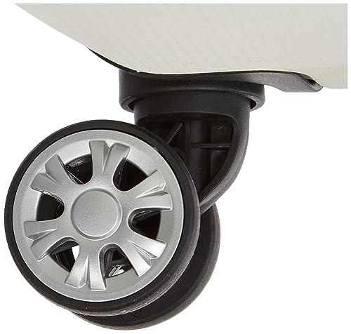 Rockland Melbourne Hardside Expandable Spinner Wheel Luggage, White, 2 Piece (20"/28")