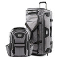 Travelpro Bold Softside 2-Piece Set — Expandable 2-Wheel Upright Large Luggage with Backpack, Grey/Black