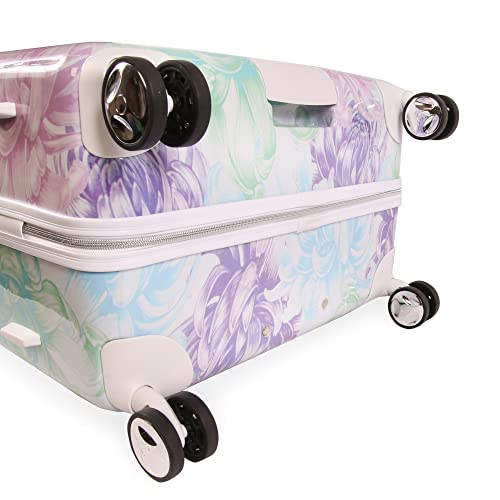 BEBE Women's Luggage Hardside Spinner, Purple Floral, Check-in 29''