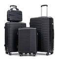 Hardside 4 Luggage Set, Lightweight Wave Suitcase with Spinner Wheels