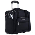 TPRC 15” Underseat Carry-On Luggage Airline Approved Personal Item with USB Charging Port, Black
