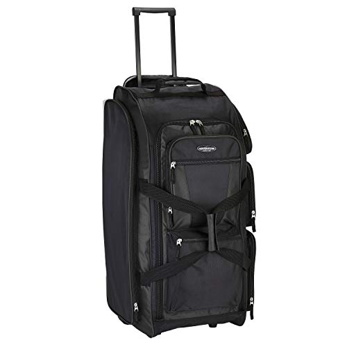 Travelers Club 30" Xpedition Rolling Duffel Bag, Black