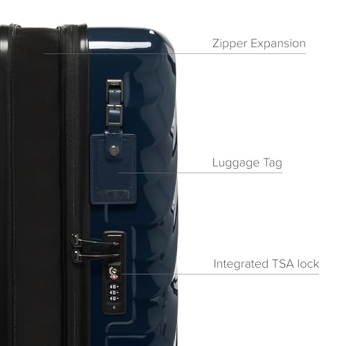 TUMI - 19 Degree Medium Expandable Checked Packing Case - 4-Wheeled Luggage - Hard Shell Suitcase - 26.0" X 17.5" X 10.0" - Navy