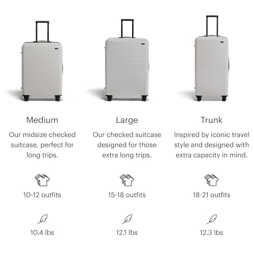 Away Large Checked Luggage - 29-Inch Lightweight Hardside Suitcase with Four WhisperGlide 360° Spinner Wheels, Interior Compression System, TSA-Accepted Lock - Cloud Gray