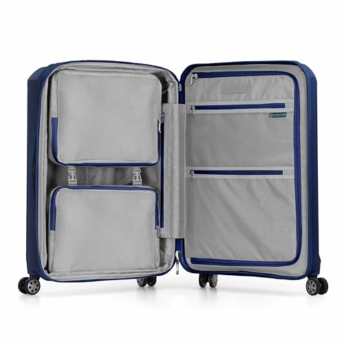 Traveler's Choice Pagosa Hardshell Expandable Luggage with Spinner Wheels, Navy, 26-Inch Medium