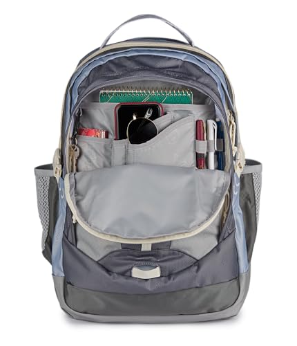 JanSport Odyssey 38L Laptop & Hiking Backpack, Fits 15" Laptop or 3 L Hydration Bladder, Grounded Grey, Tuck-Away Hip Belt, Dual Main Compartments, Ergonomic Padding, College & Travel Daypack