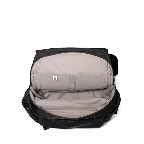 Baggallini Flap Laptop Backpack - 15"x11" Lightweight Work Travel Bag w/Luggage Sleeve & RFID